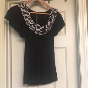 Black blouse top